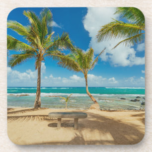 Tropical Beaches Kuau Cove Beach, Maui Hawaii Beverage Coaster