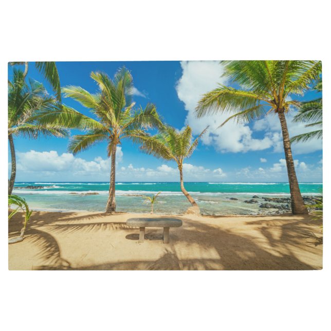 Tropical Beaches | Kuau Cove Beach, Maui Hawaii Metal Print (Front)