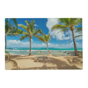 Tropical Beaches Kuau Cove Beach, Maui Hawaii Placemat