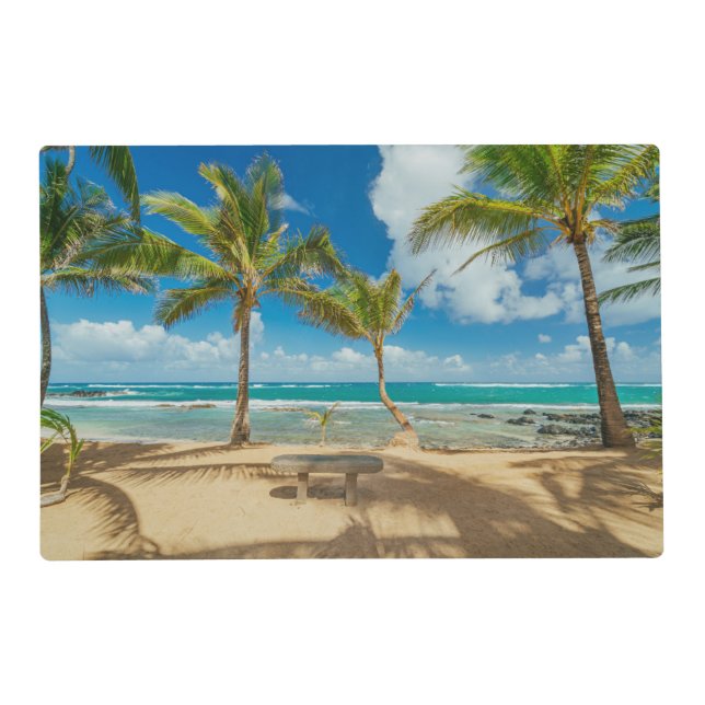 Tropical Beaches | Kuau Cove Beach, Maui Hawaii Placemat (Front)