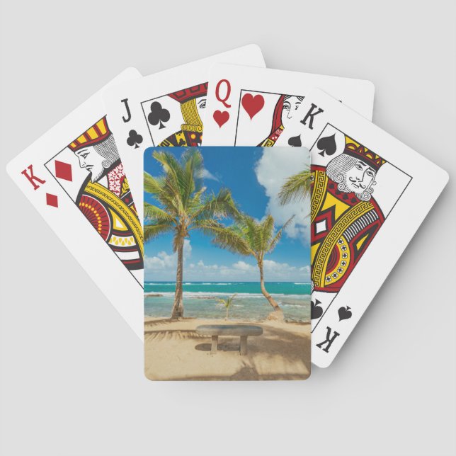 Tropical Beaches | Kuau Cove Beach, Maui Hawaii Poker Cards (Back)