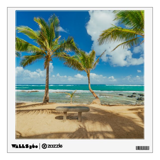 Tropical Beaches | Kuau Cove Beach, Maui Hawaii Wall Decal (Front)