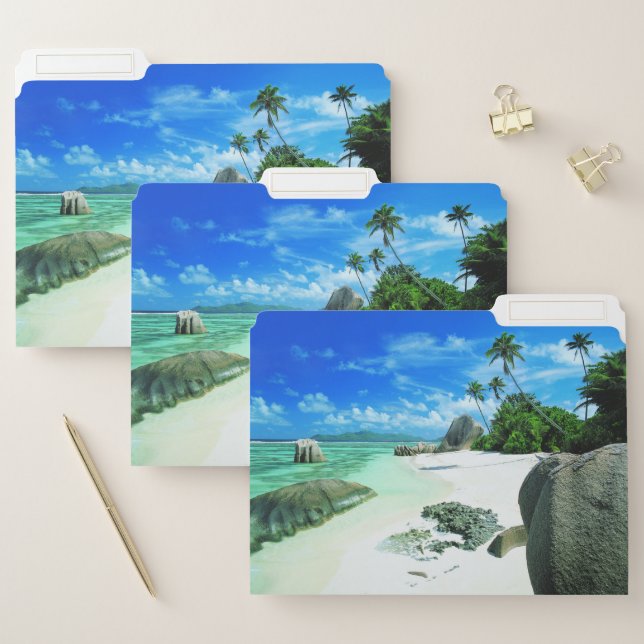 Tropical Beaches | La Digue Island File Folder (Set)