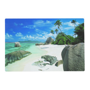 Tropical Beaches   La Digue Island Placemat