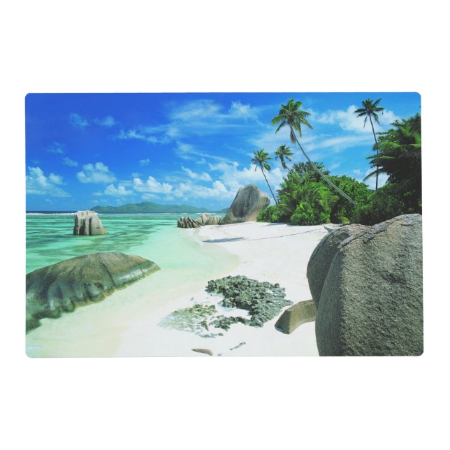 Tropical Beaches | La Digue Island Placemat (Front)