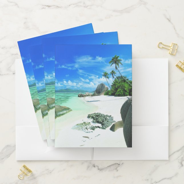 Tropical Beaches | La Digue Island Pocket Folder (In Situ)