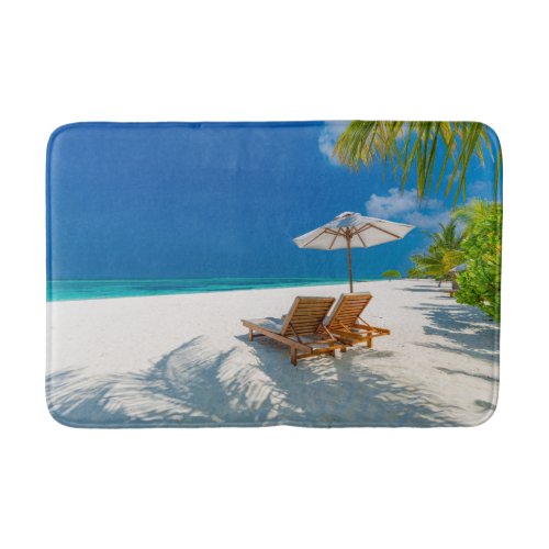Tropical Beaches  Lounge Chairs Beach Bora Bora Bath Mat