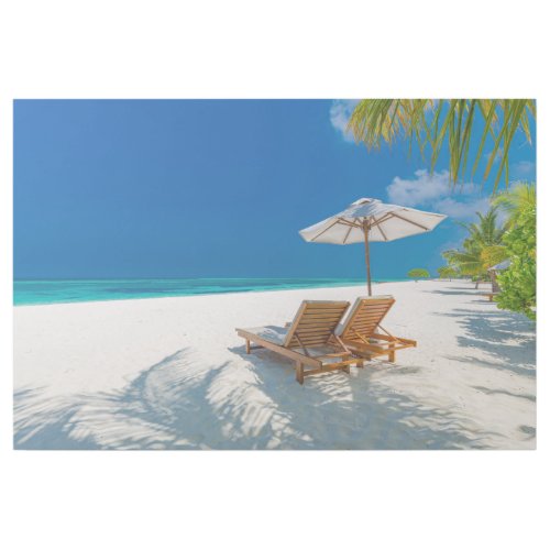 Tropical Beaches  Lounge Chairs Beach Bora Bora Gallery Wrap