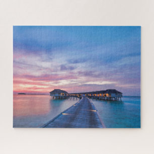 Tropical Beaches   Maldives Bungalows Jigsaw Puzzle