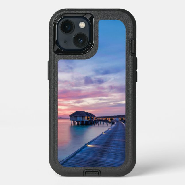 Tropical Beaches | Maldives Bungalows Otterbox iPhone Case (Back)