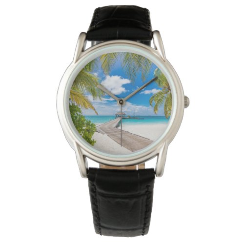 Tropical Beaches  Maldives Island Wooden Jetty Watch