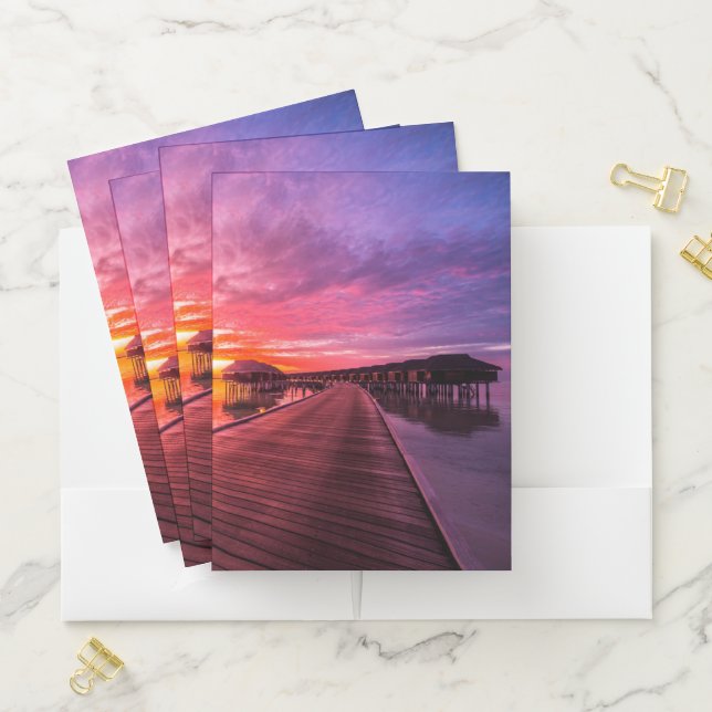 Tropical Beaches |  Maldives Sunset Pocket Folder (In Situ)