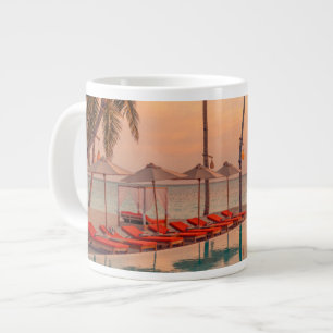 Tropical Beaches Maldives Tropical Beach & Pool Giant Coffee Mug