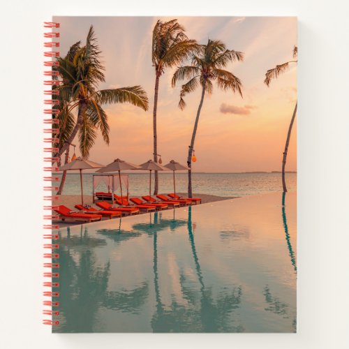 Tropical Beaches  Maldives Tropical Beach  Pool Notebook