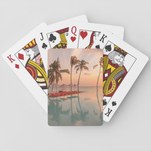 Tropical Beaches  Maldives Tropical Beach  Pool Playing Cards