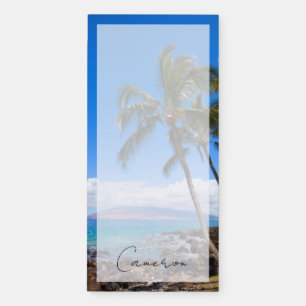 Tropical Beaches Maui Hawaii Island Magnetic Notepad