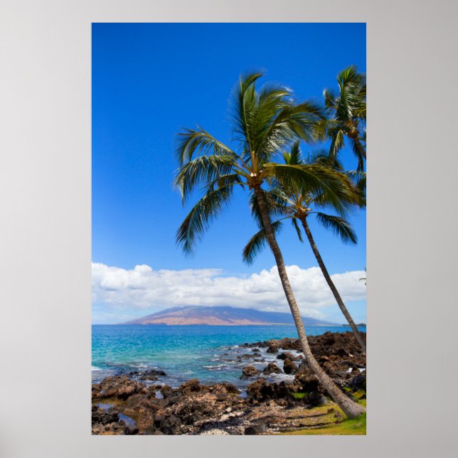 Tropical Beaches | Maui Hawaii Island Poster (Front)