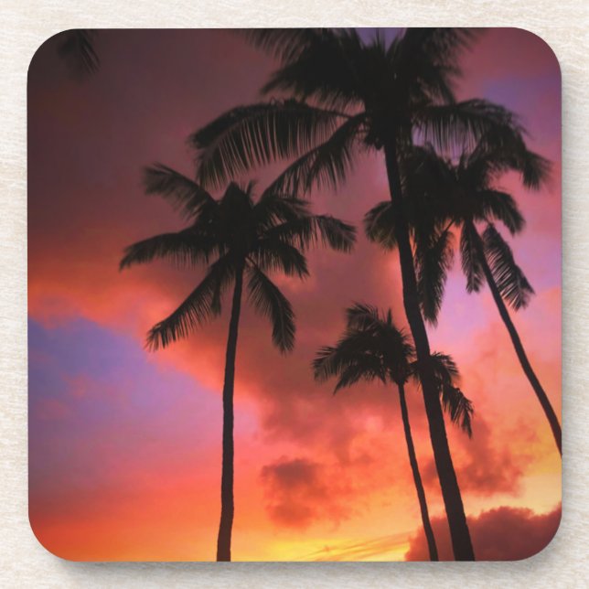 Tropical Beaches | Maui Hawaii Islands Beverage Coaster (Front)