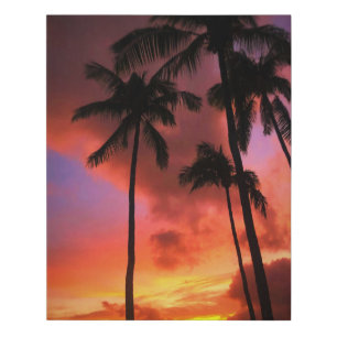 Tropical Beaches Maui Hawaii Islands Faux Canvas Print