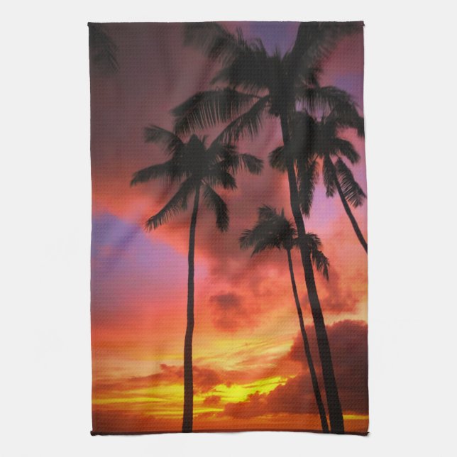 Tropical Beaches | Maui Hawaii Islands Kitchen Towel (Vertical)