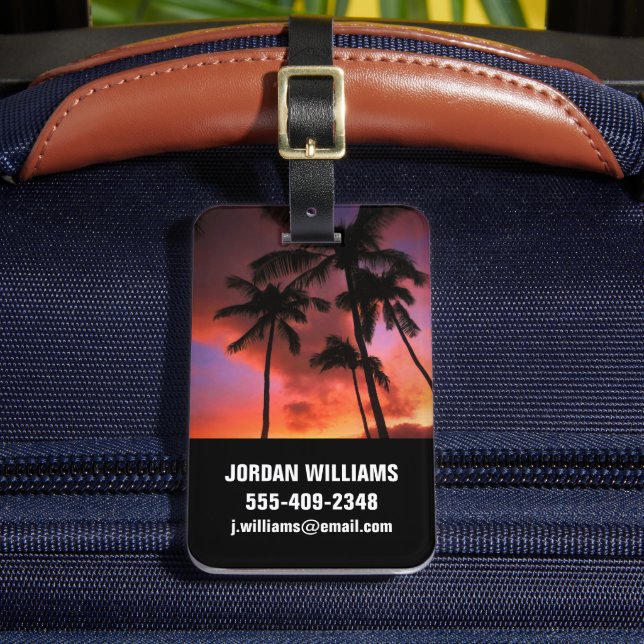 Tropical Beaches | Maui Hawaii Islands Luggage Tag (Front Insitu 2)