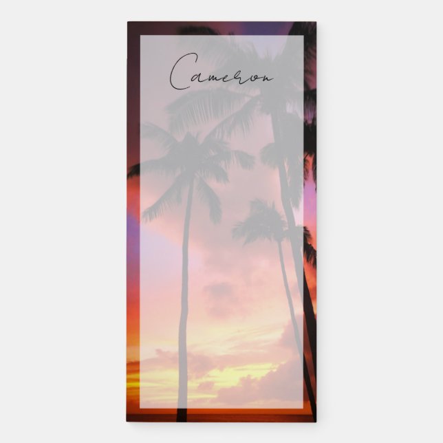 Tropical Beaches | Maui Hawaii Islands Magnetic Notepad (Front)