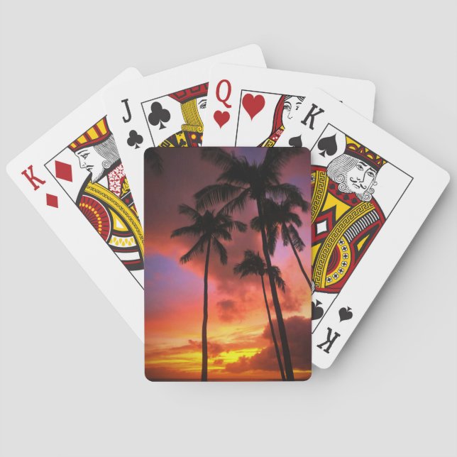 Tropical Beaches | Maui Hawaii Islands Poker Cards (Back)