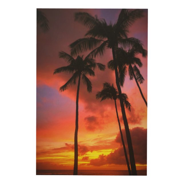 Tropical Beaches | Maui Hawaii Islands Wood Wall Art (Front)