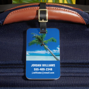 Tropical Beaches   Motu Tofari Beach, Bora Bora Luggage Tag