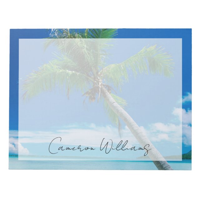 Tropical Beaches | Motu Tofari Beach, Bora Bora Notepad (Front)