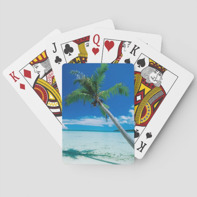 Tropical Beaches | Motu Tofari Beach, Bora Bora Poker Cards (Back)