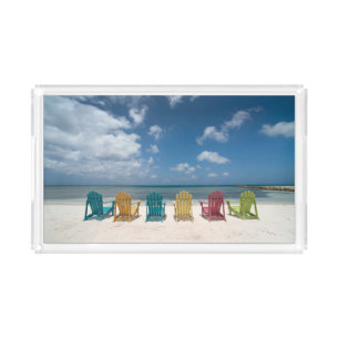 Tropical Beaches   Palm Beach, Aruba Acrylic Tray