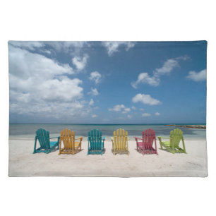Tropical Beaches Palm Beach, Aruba Cloth Placemat