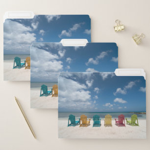 Tropical Beaches   Palm Beach, Aruba File Folder