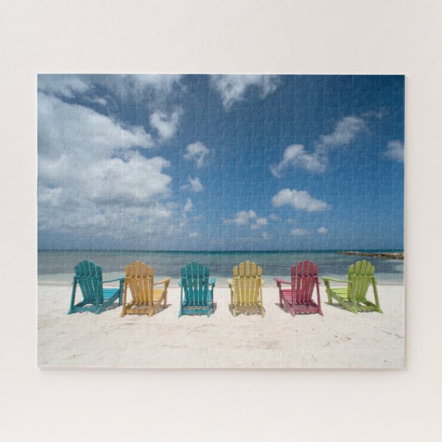 Tropical Beaches | Palm Beach, Aruba Jigsaw Puzzle (Horizontal)