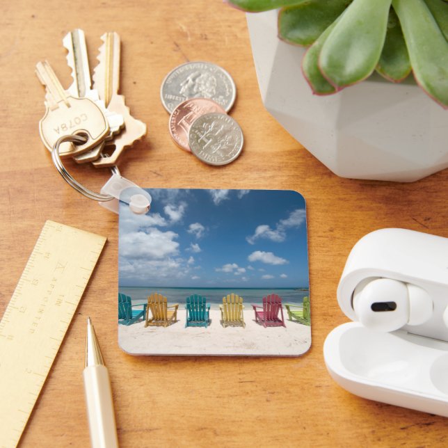 Tropical Beaches | Palm Beach, Aruba Keychain (Desk)