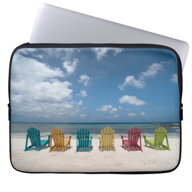 Tropical Beaches | Palm Beach, Aruba Laptop Sleeve (Front)