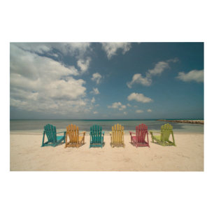 Tropical Beaches   Palm Beach, Aruba Wood Wall Art