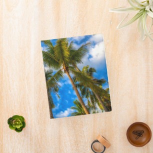 Tropical Beaches   Palm Trees on Blue Sky Mini Binder