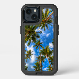 Tropical Beaches   Palm Trees on Blue Sky iPhone 13 Case