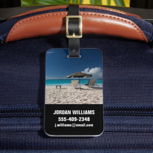 Tropical Beaches   Sandy Beach, Anguilla Luggage Tag