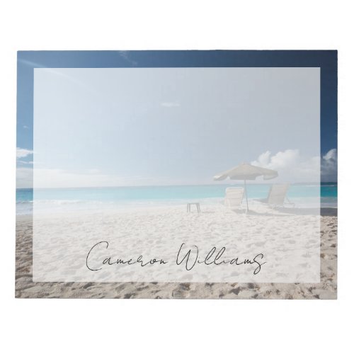 Tropical Beaches  Sandy Beach Anguilla Notepad