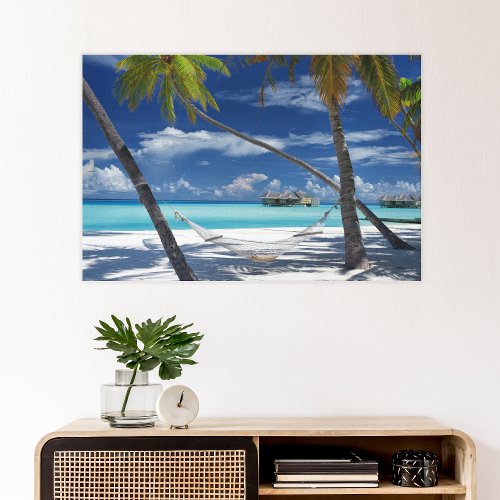 Tropical Beaches  Sandy Beach Maldives Canvas Print