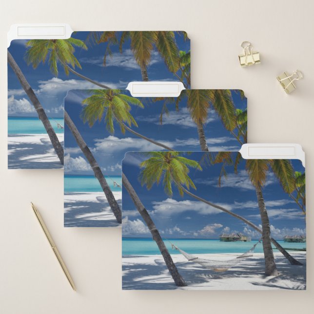 Tropical Beaches | Sandy Beach, Maldives File Folder (Set)