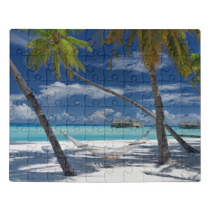 Tropical Beaches Sandy Beach, Maldives Jigsaw Puzzle