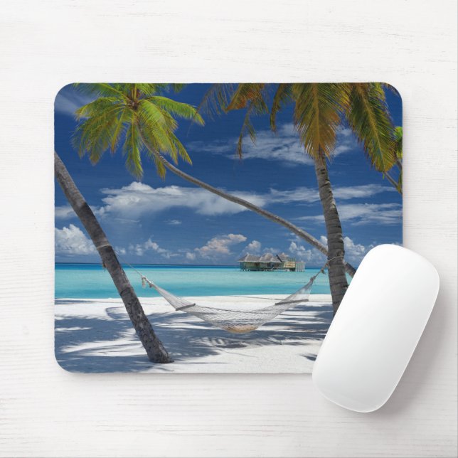 Tropical Beaches | Sandy Beach, Maldives Mouse Pad (With Mouse)