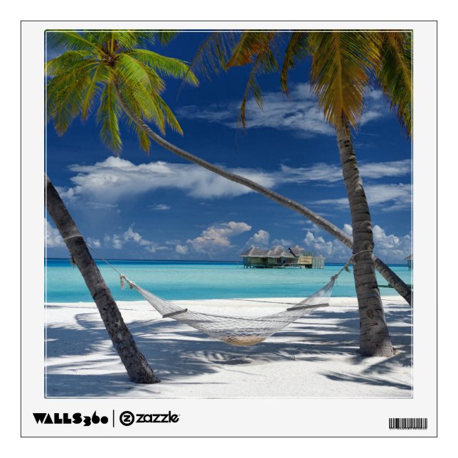 Tropical Beaches | Sandy Beach, Maldives Wall Decal (Front)