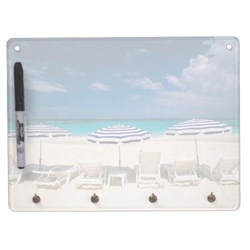 Tropical Beaches  Tropical Beach Anguilla Dry Erase Board With Keychain Holder