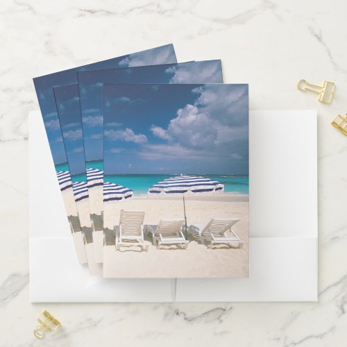 Tropical Beaches  Tropical Beach Anguilla Pocket Folder