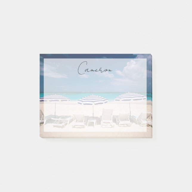 Tropical Beaches | Tropical Beach Anguilla Post-it Notes (Front)